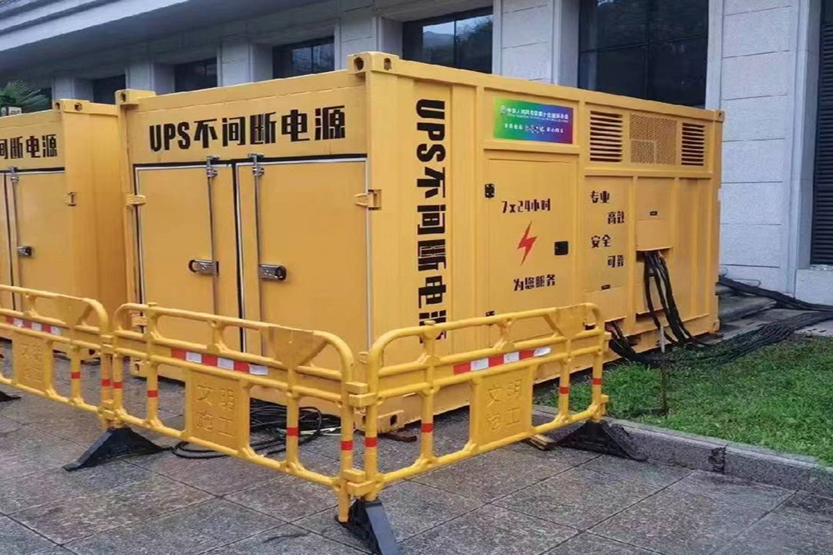 武穴发电机租赁施工现场